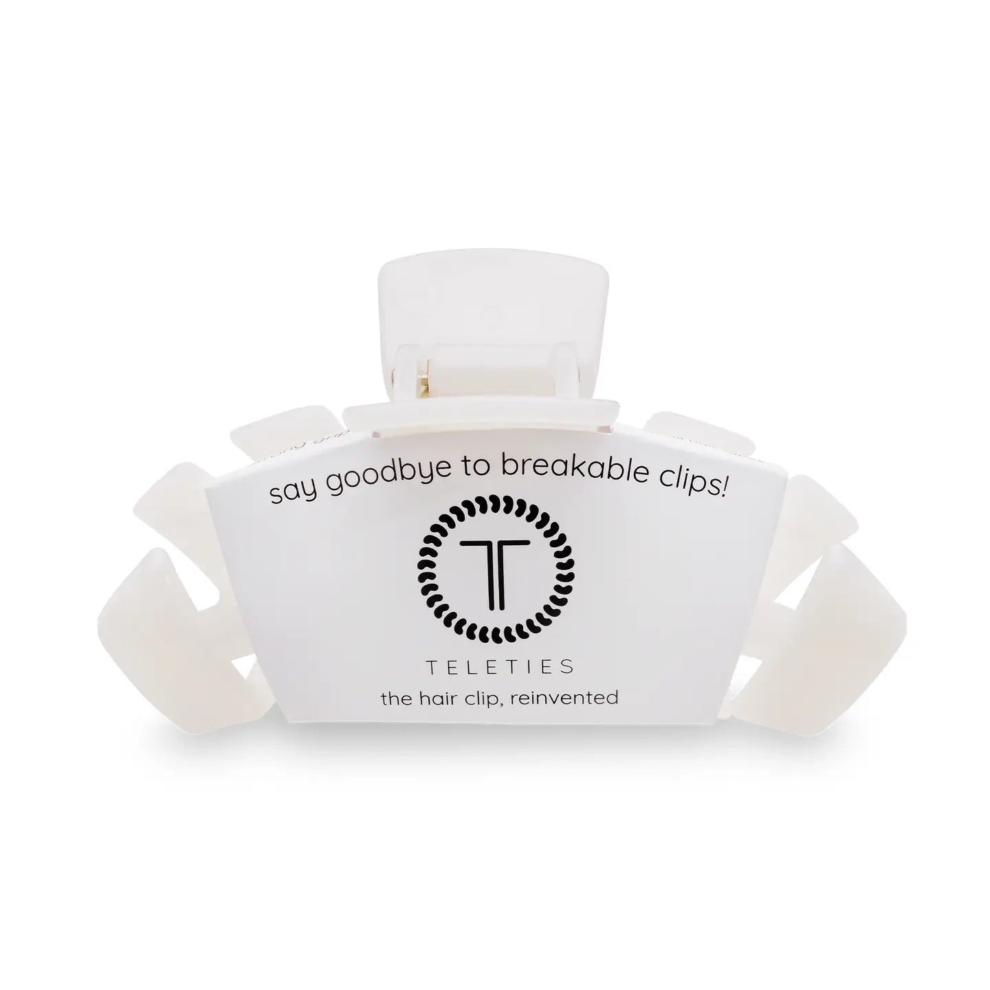 Teleties- Large Hair Clip-Coconut White