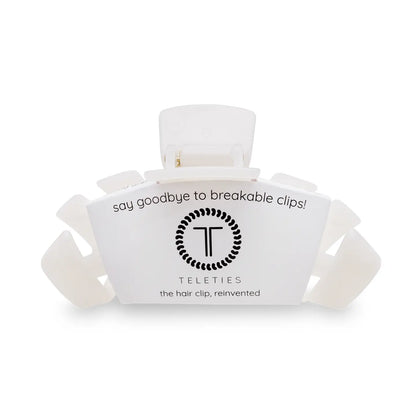 Teleties- Large Hair Clip-Coconut White