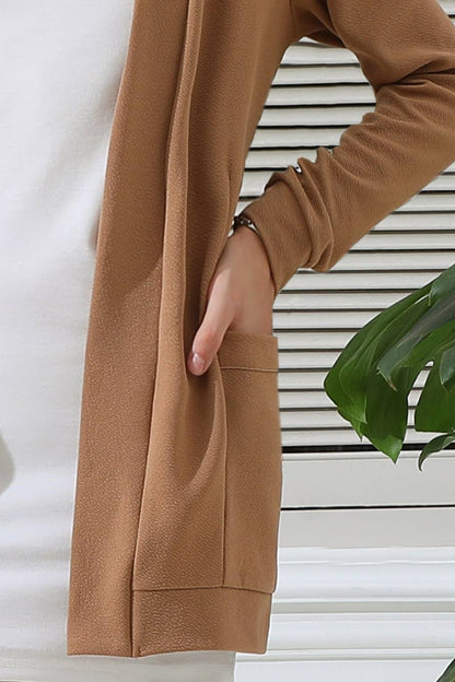 LONG SLEEVE SHORT ROVE CARDIGAN WITH POCKETS