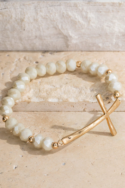 Beaded Cross Bracelet
