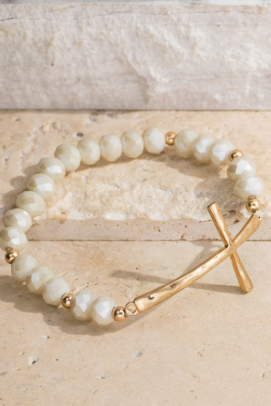 Beaded Cross Bracelet