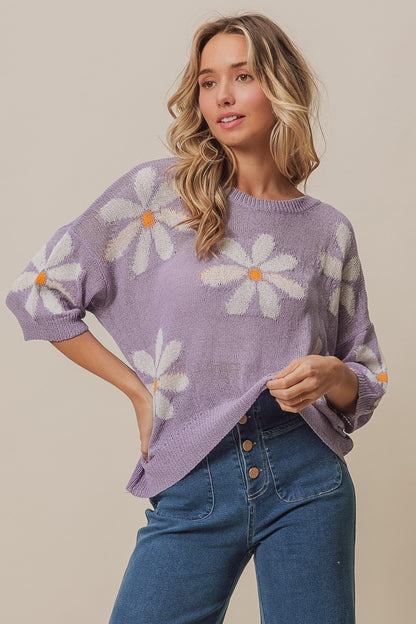 Lavender Floral Lightweight Top