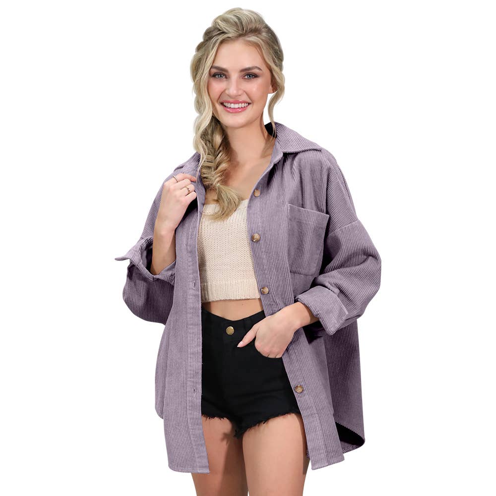 LOOSE FIT CORDUROY SHIRTS JACKET