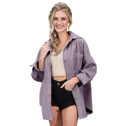 LOOSE FIT CORDUROY SHIRTS JACKET