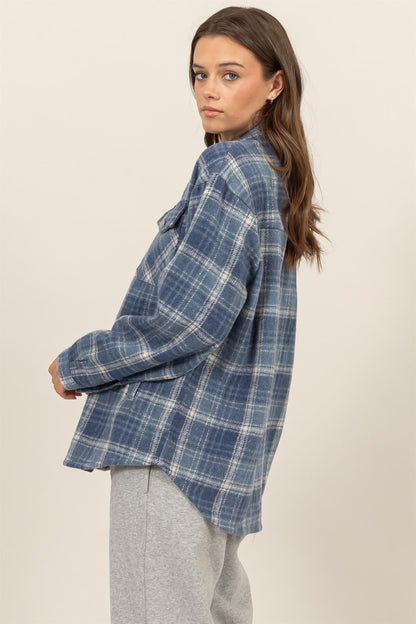 Blue Plaid Shacket