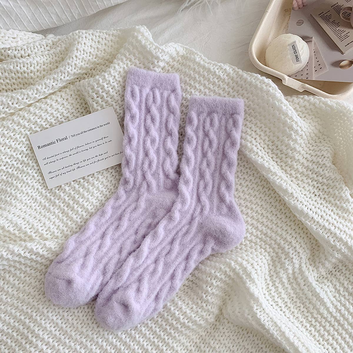 Cozy Thick Plush Hemp-Knit Socks for Fall & Winter_CWMS0881