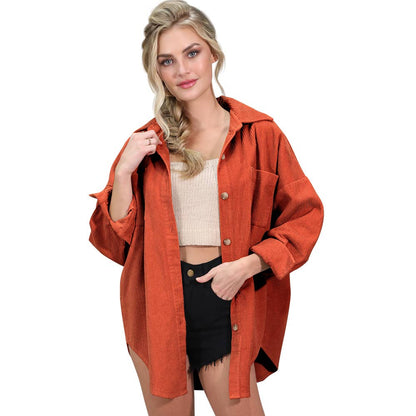 LOOSE FIT CORDUROY SHIRTS JACKET