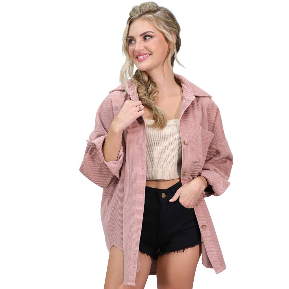 LOOSE FIT CORDUROY SHIRTS JACKET
