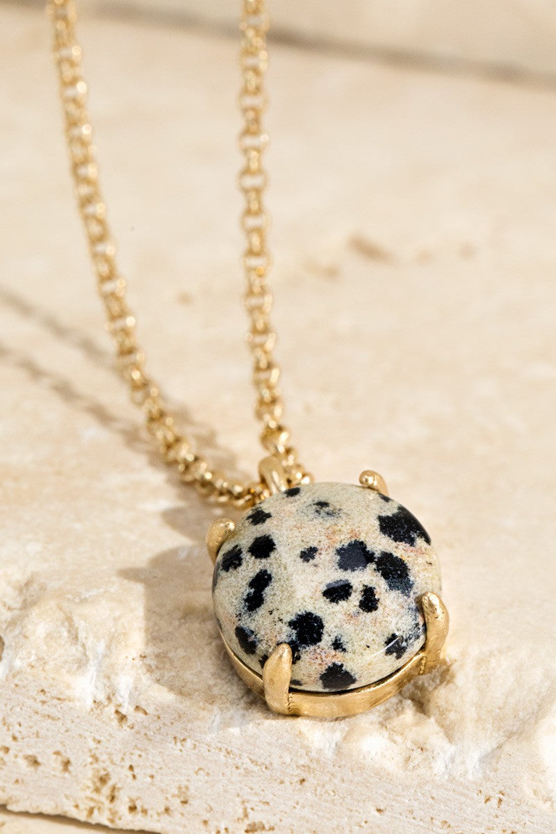 Dalmatian Natural Stone Necklace
