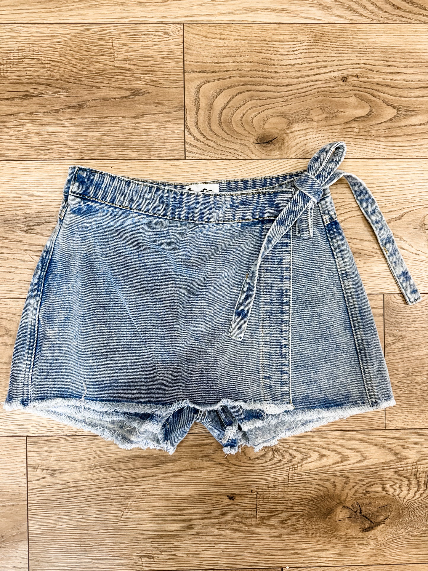 Overlap Denim Skort