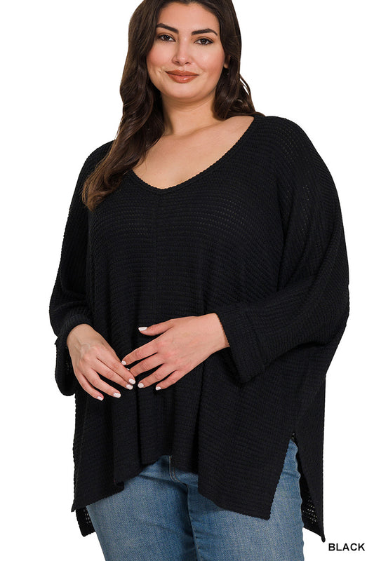 Black Light Weight 3/4 Sleeve Top