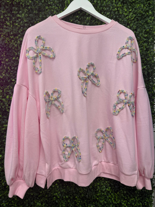 Pink Butterfly Detailed Top