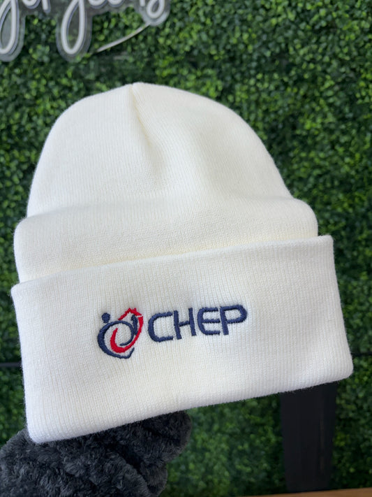 Cream CHEP Embroidered Beanie