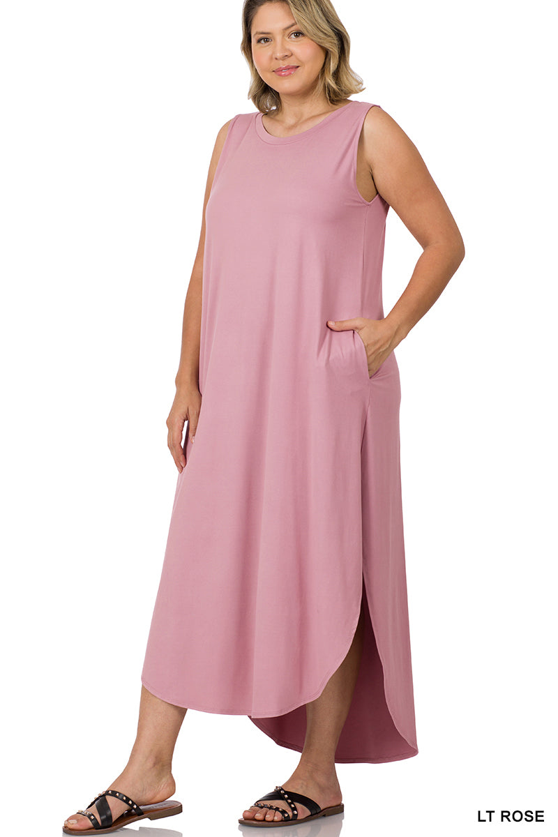 Rose Tank Slit Dress
