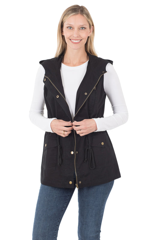 Black Cargo Vest