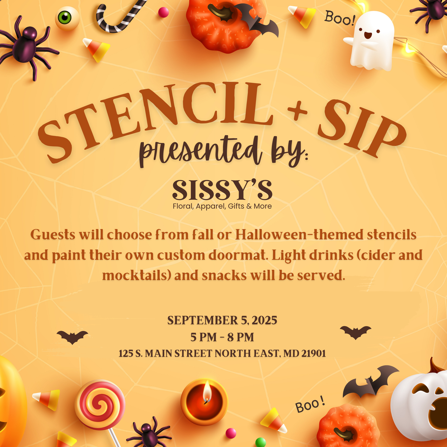 Stencil + Sip Sept. 5th Ticket