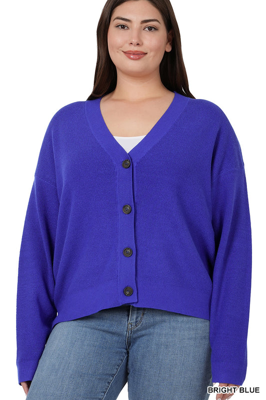 Bright Blue Button Cardigan