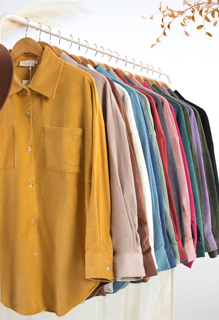 LOOSE FIT CORDUROY SHIRTS JACKET