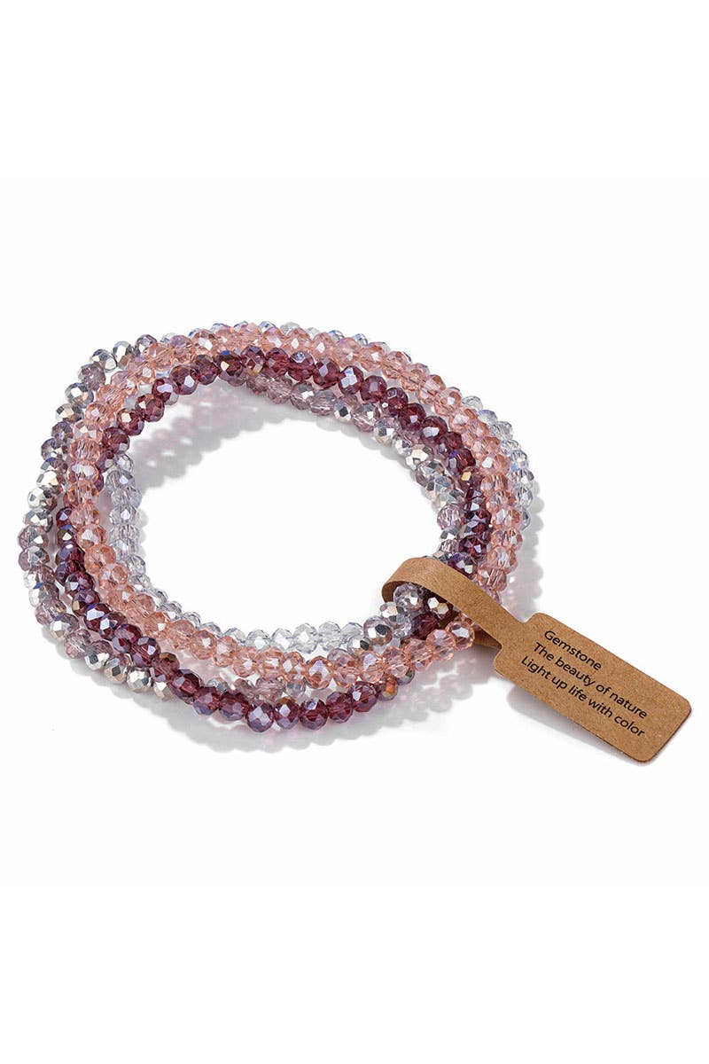 GLASS BEAD 4 SET BRACELET