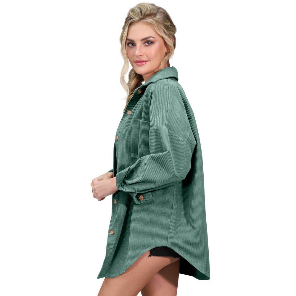 LOOSE FIT CORDUROY SHIRTS JACKET