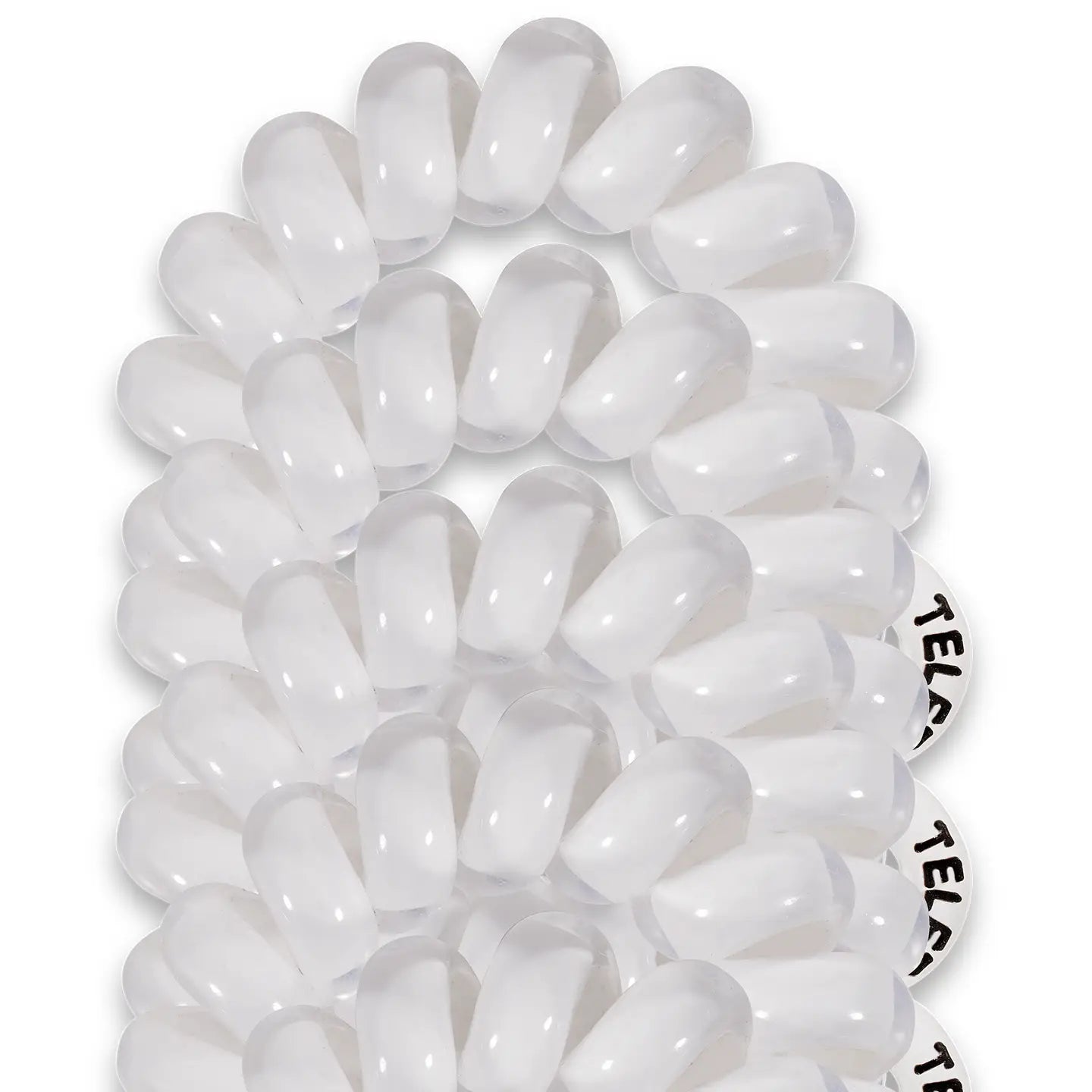 Teleties- Tiny Spiral Hair Coils- Coconut White