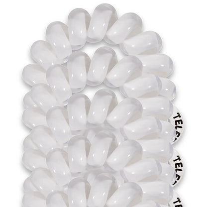 Teleties- Tiny Spiral Hair Coils- Coconut White