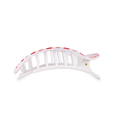 Flat Round Hair Clip | Medium | Candy Cane Crush