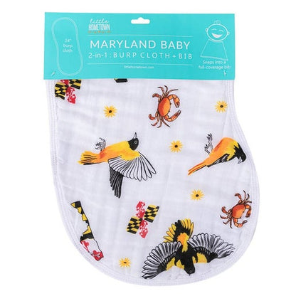 Maryland Burp Cloth and Bib