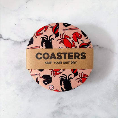 Orange BMore O's Coasters- 4pack