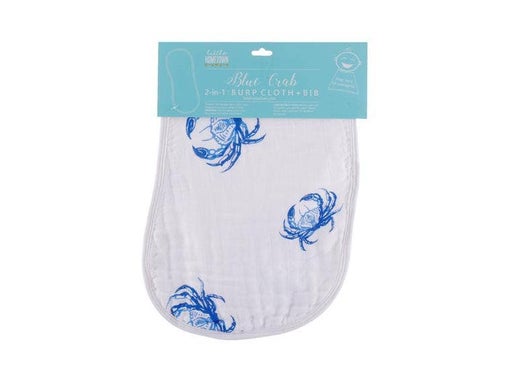 Blue Crab Burp Cloth and Bib
