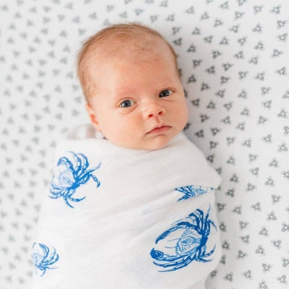 Blue Crab Swaddle Blanket